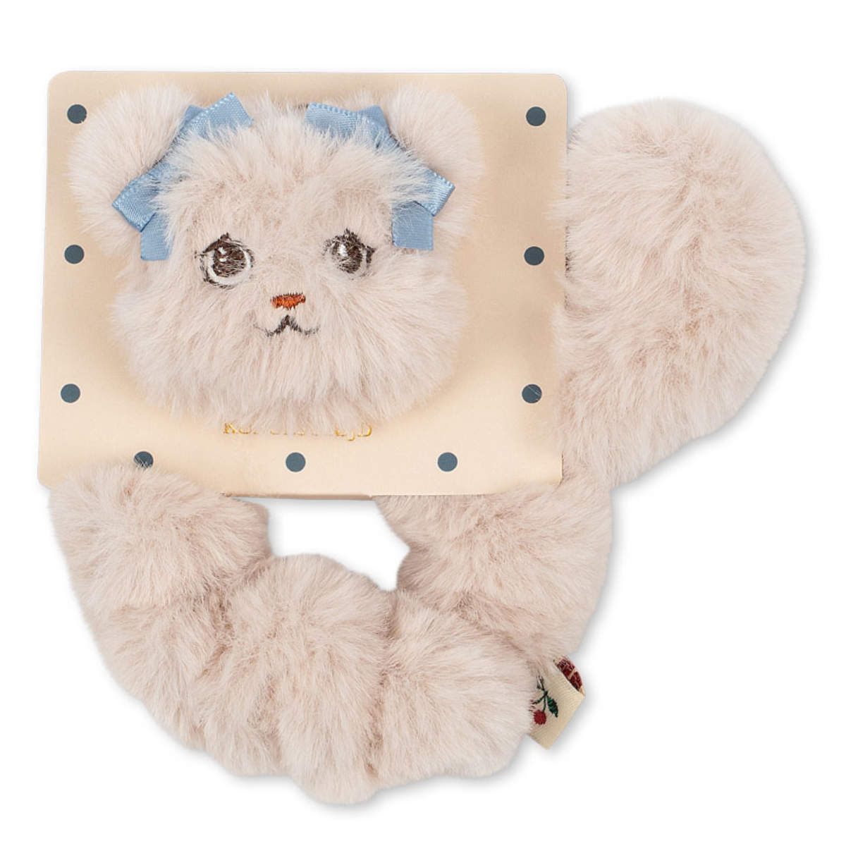 Konges Sløjd Kitty Flausch-Haargummi in Beige - Vorderansicht