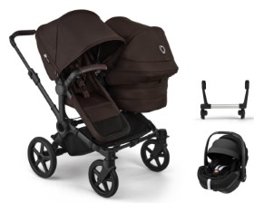 Bugaboo Donkey 6 Kombikinderwagen in Braun - schräge Ansicht