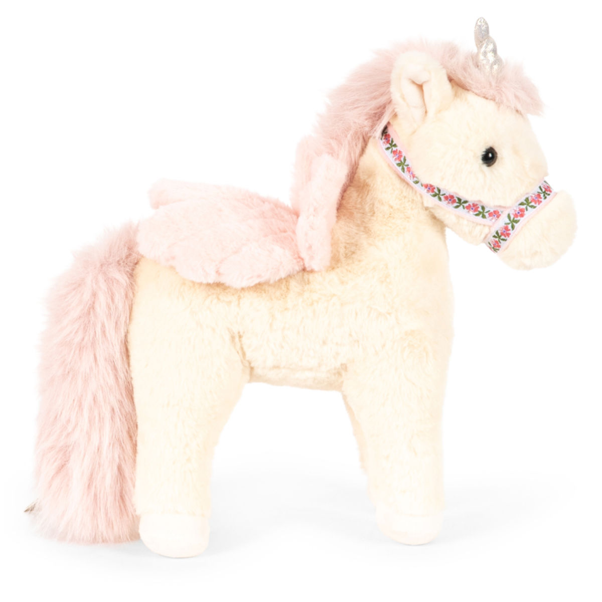 Konges Sløjd Starlight Einhorn Kuscheltier in Beige mit rosa Flügeln - Seitenansicht