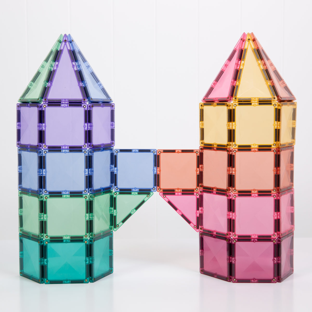Connetix Magnetic Tiles Pastel Starter Pack – 56 Pieces