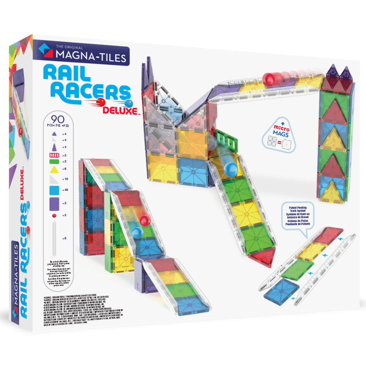 Magna-Tiles Rail Racers Deluxe – 90-Piece