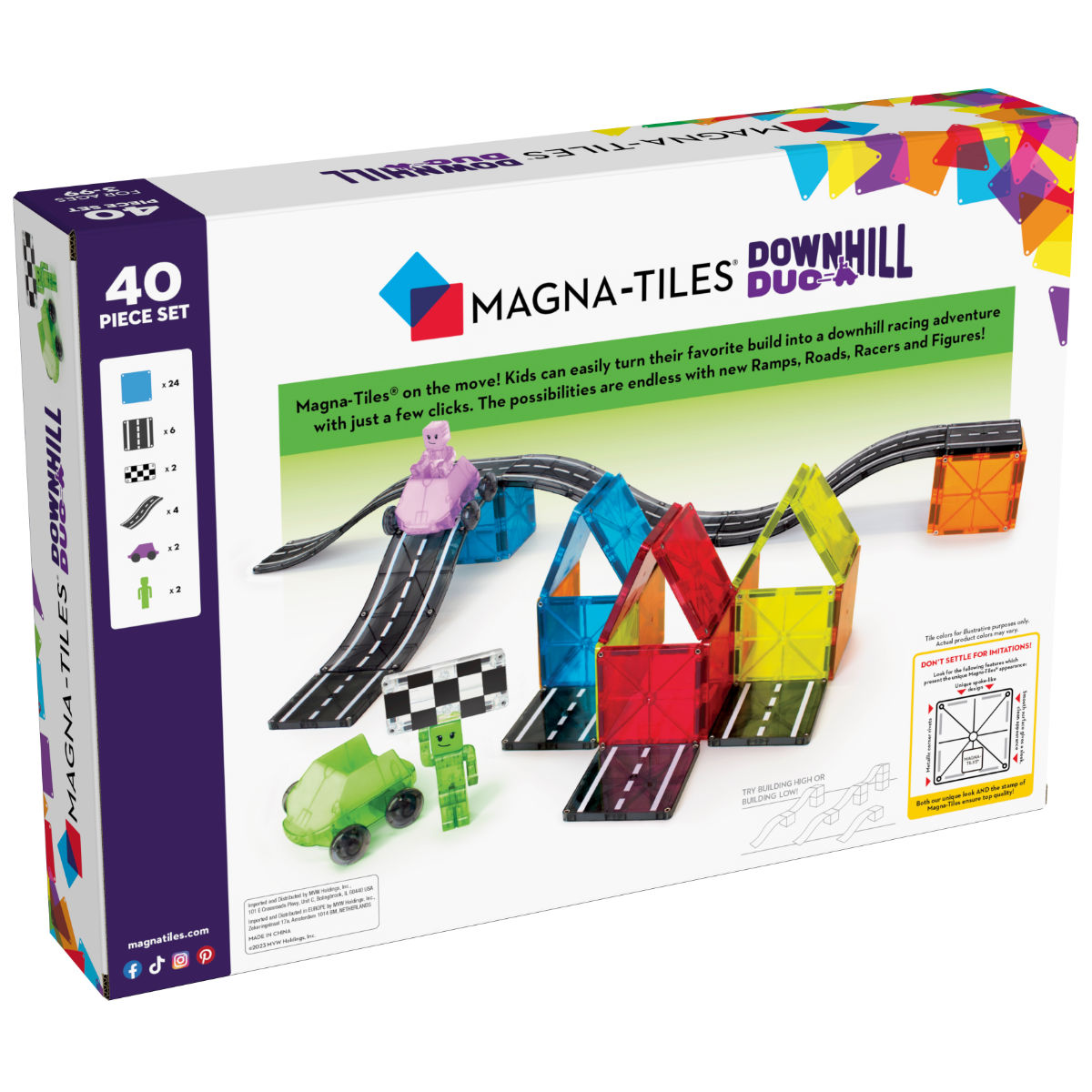Magna-Tiles Downhill Duo - 40 Pieces
