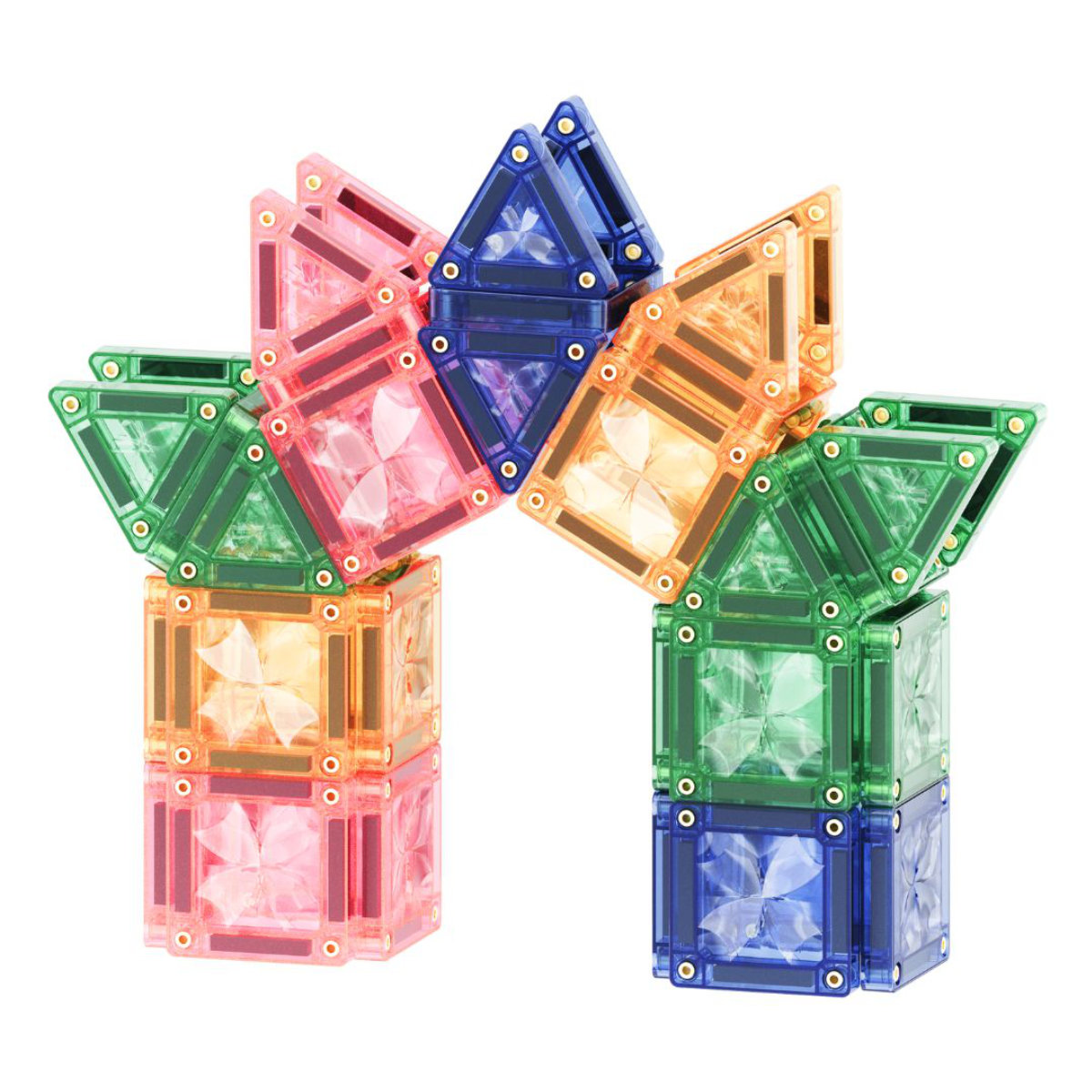 Cleverclixx Mini Tiles Pack Pastellfarben – 28 Teile Magnetbausteine