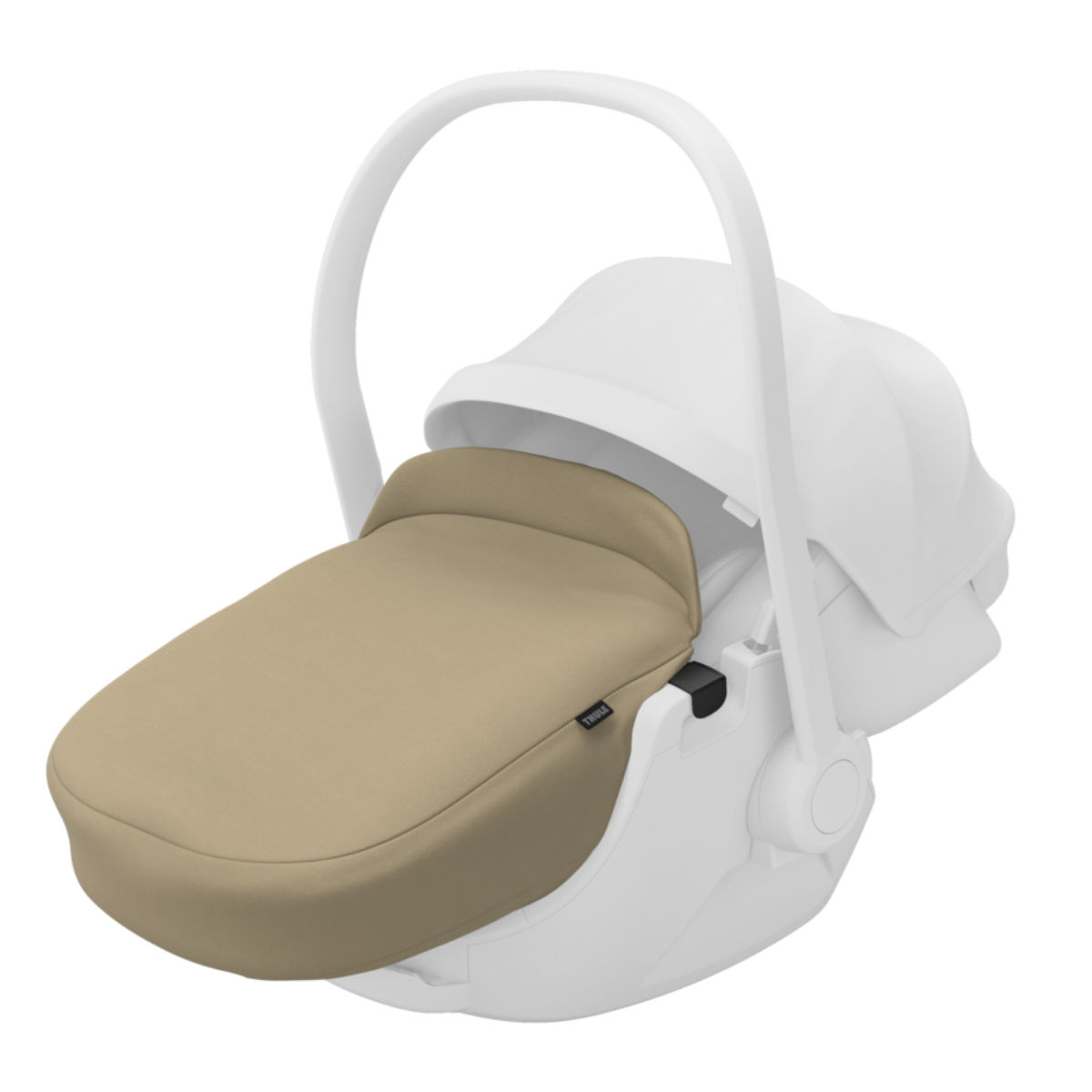 Thule Babyschale in Beige - schräge Ansicht