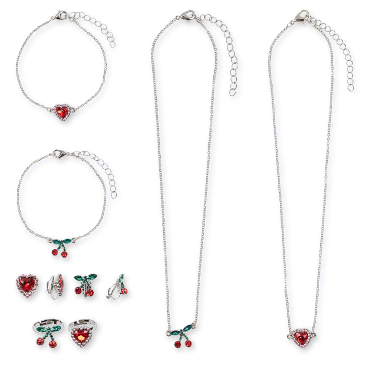 Konges Sløjd All I Wish For Schmuckset mit Schmuckbox in Silber - Draufsicht