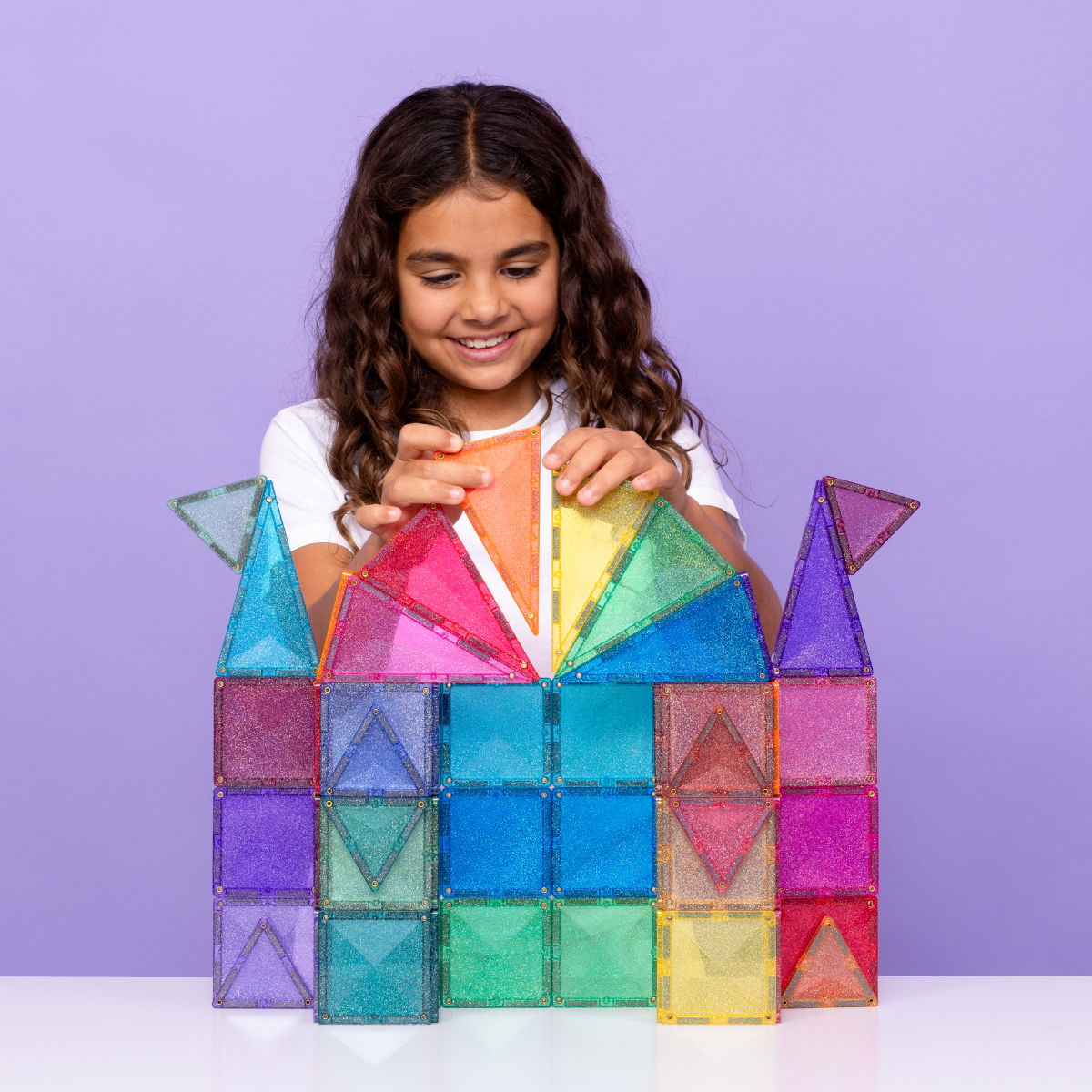 Connetix Magnetbausteine Castle Glitter Pack – 48 Teile