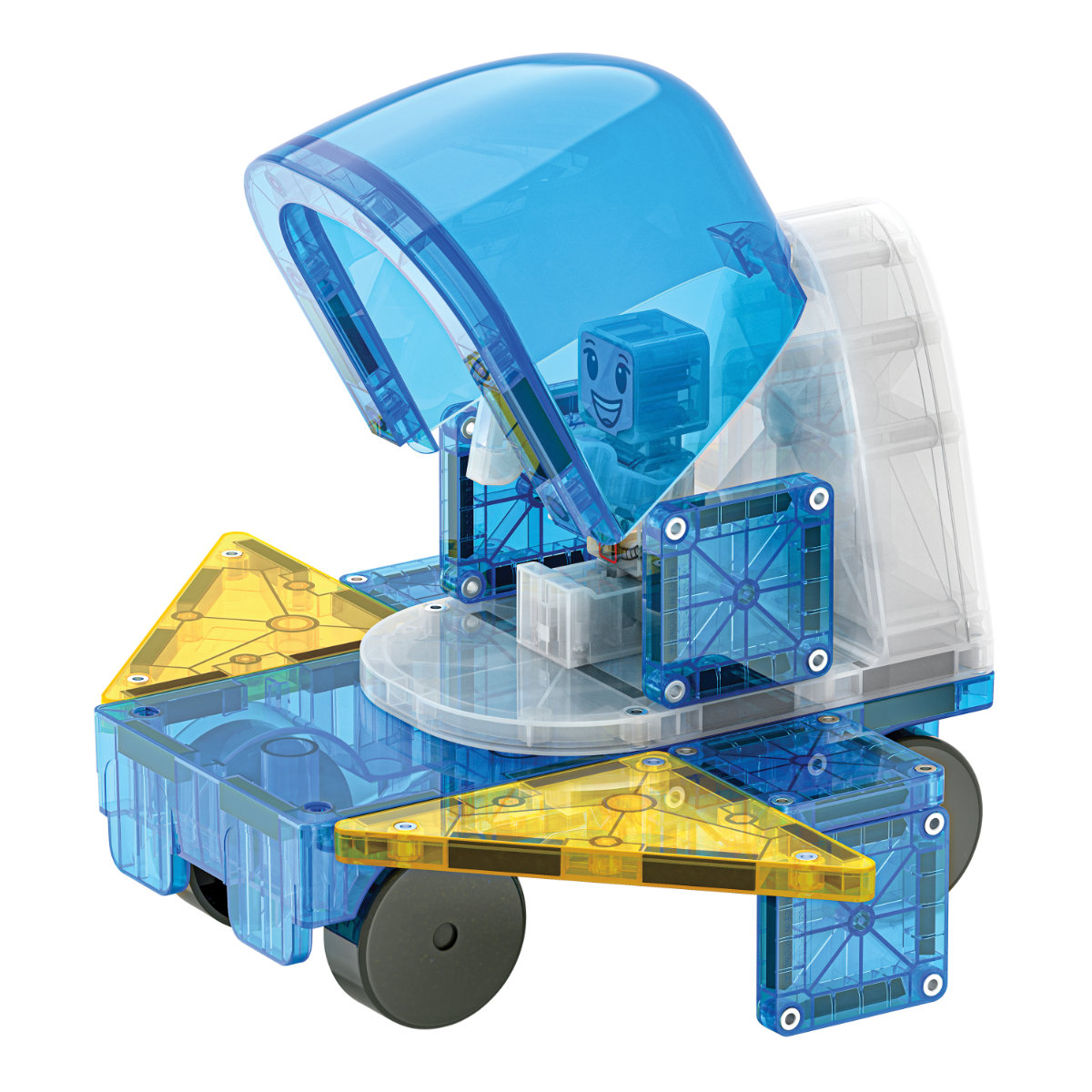 Magna-Tiles Space + microMAGS 242032SP in Blau - schräge Ansicht