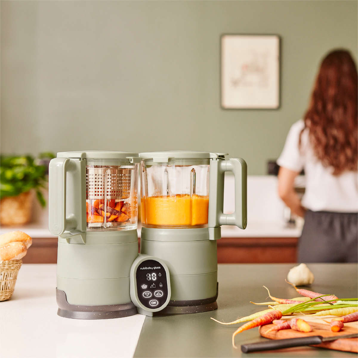 Babymoov Nutribaby Glass 4-in-1 Baby Food Processor