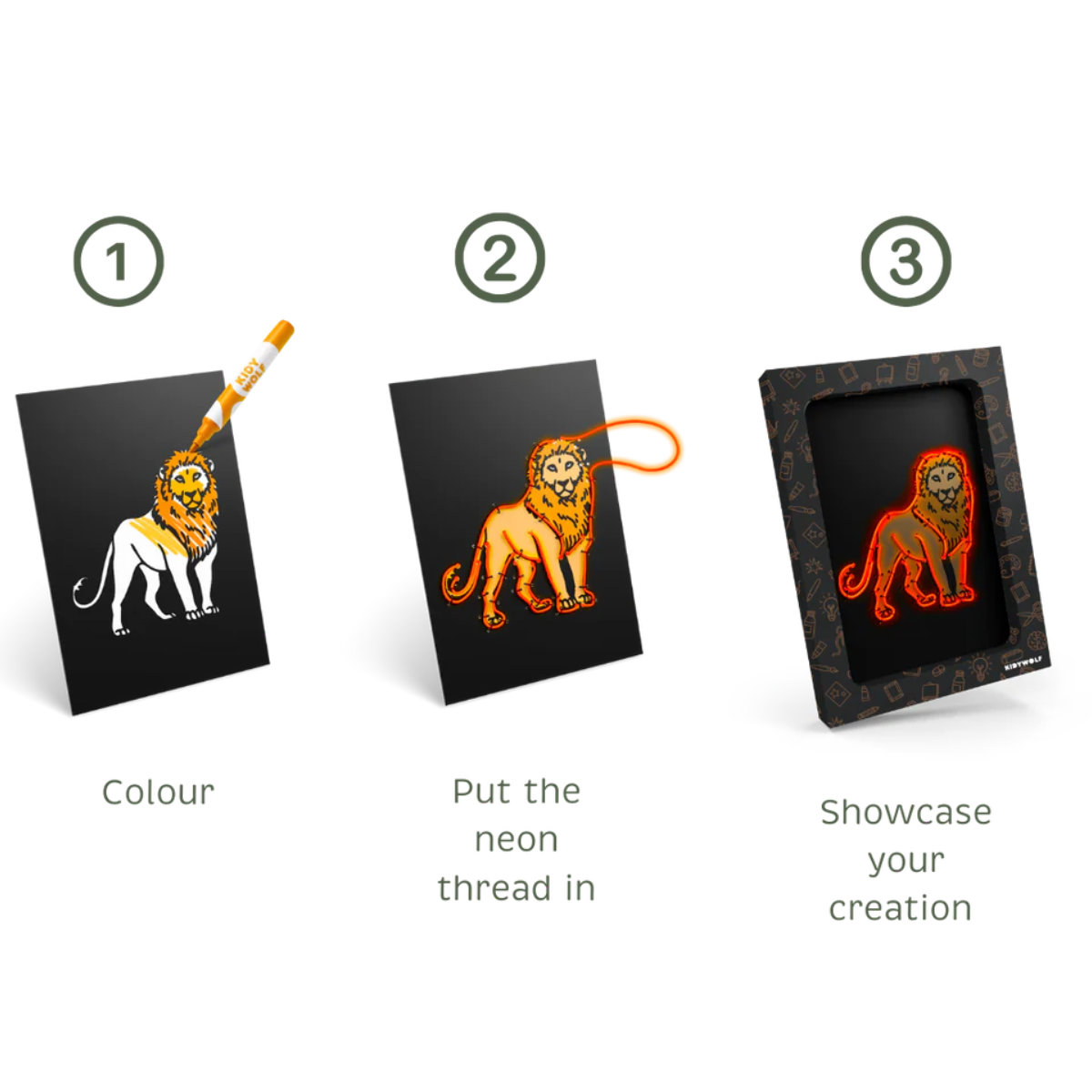 Kidywolf KIDYNEON Light-Up Creative Board