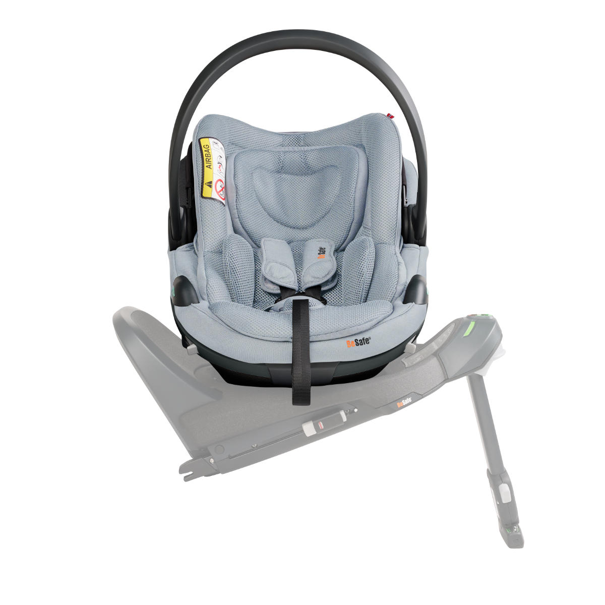 BeSafe Go Beyond2 i-Size Babyschale in Grau - Vorderansicht