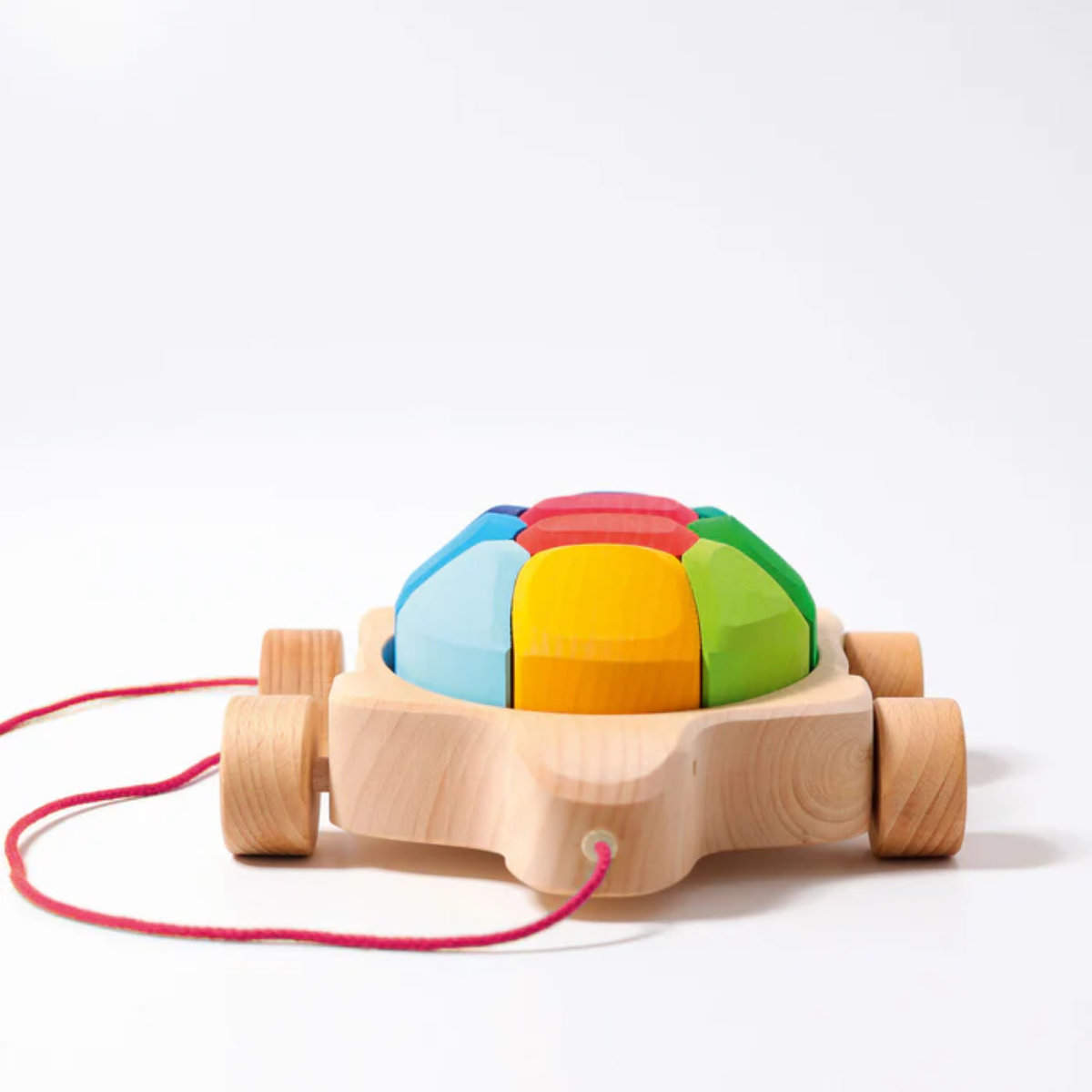 Grimm's Nachziehtier aus Holz, Regenbogen-Schildkröte