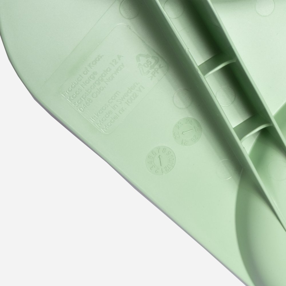 KAOS Klapp Sicherheitsbügel & Tablett in Grün - Detailansicht BUN-TRA-SAF-PLA-BLA-AM