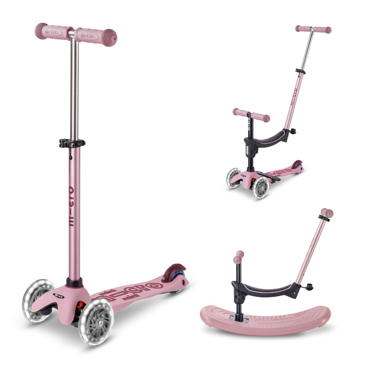 Mini Micro Deluxe Rock & Go LED Scooter