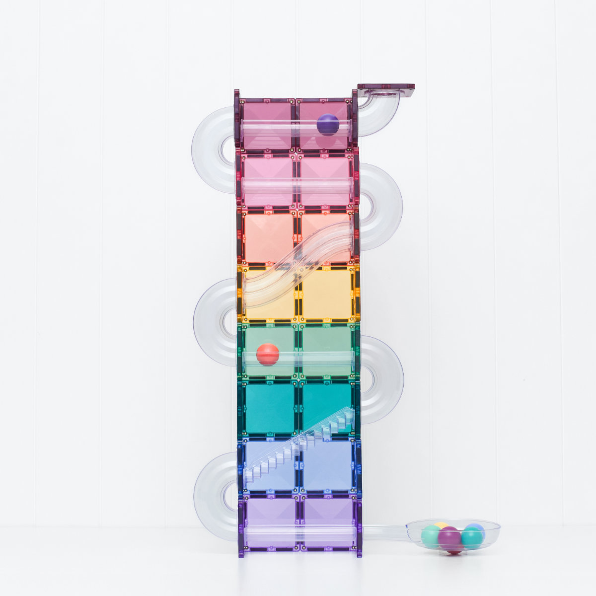 Connetix Magnetbausteine Pastel Mega Ball Run Bundle – 316 Teile