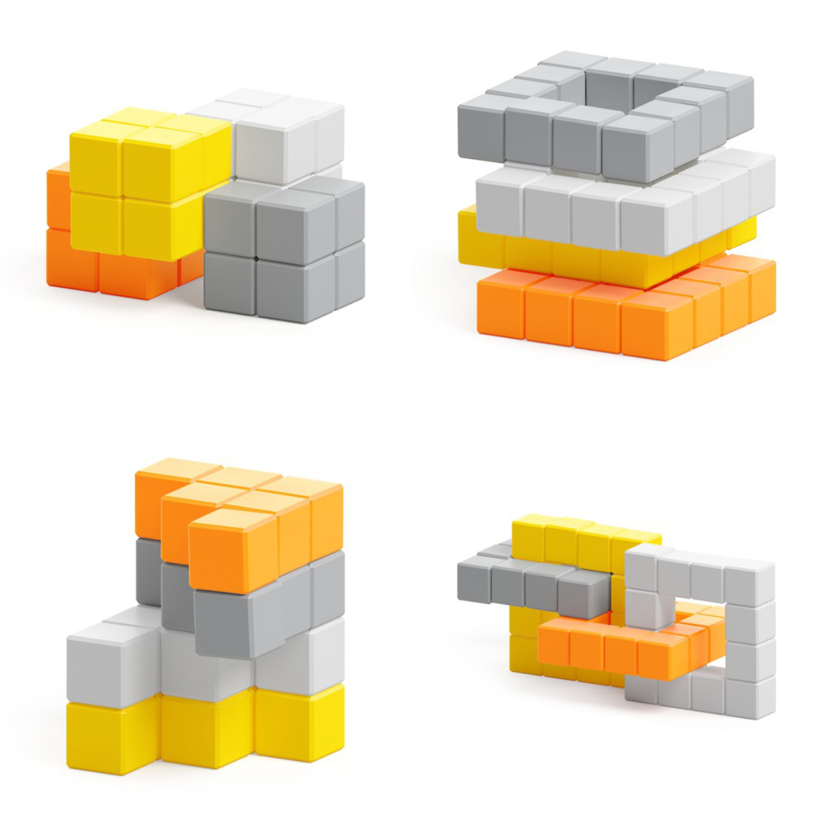 PIXIO Magnetic Building Blocks Abstract Retrofuturism 60 pcs