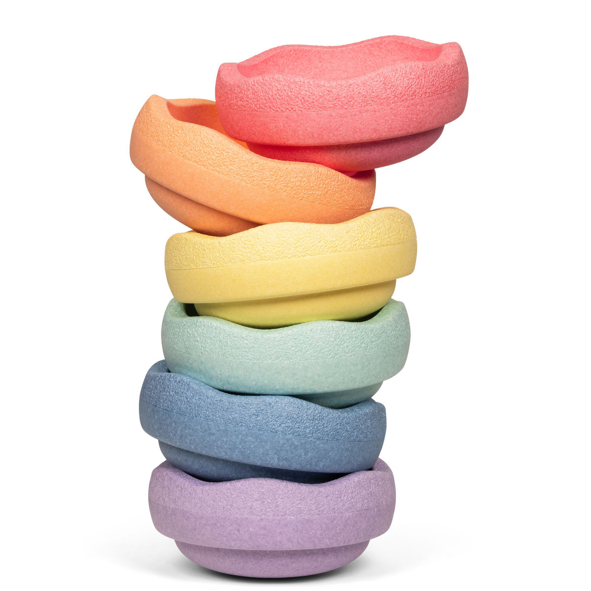Stapelstein Rainbow Pastel, 6 pieces
