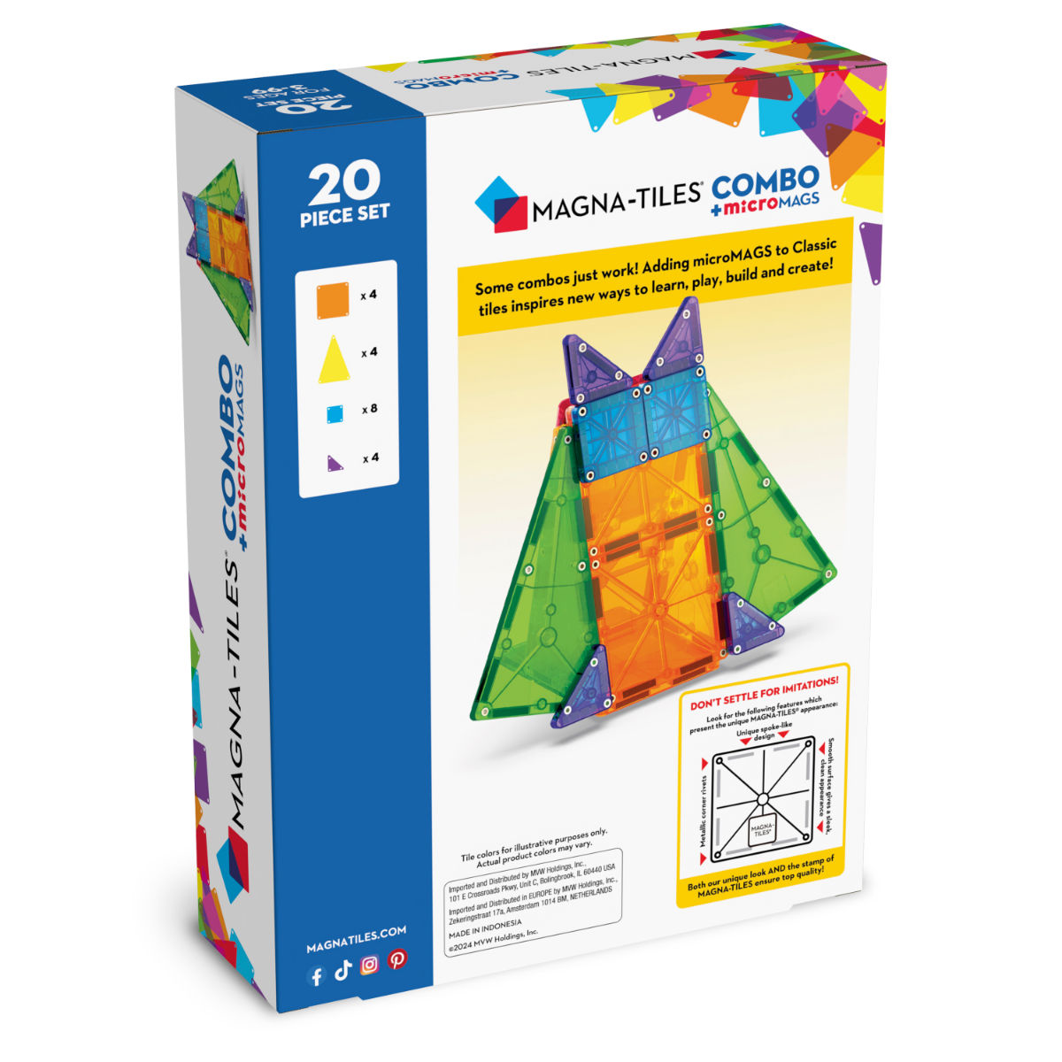 Magna-Tiles microMAGS Combo - 20 Pieces