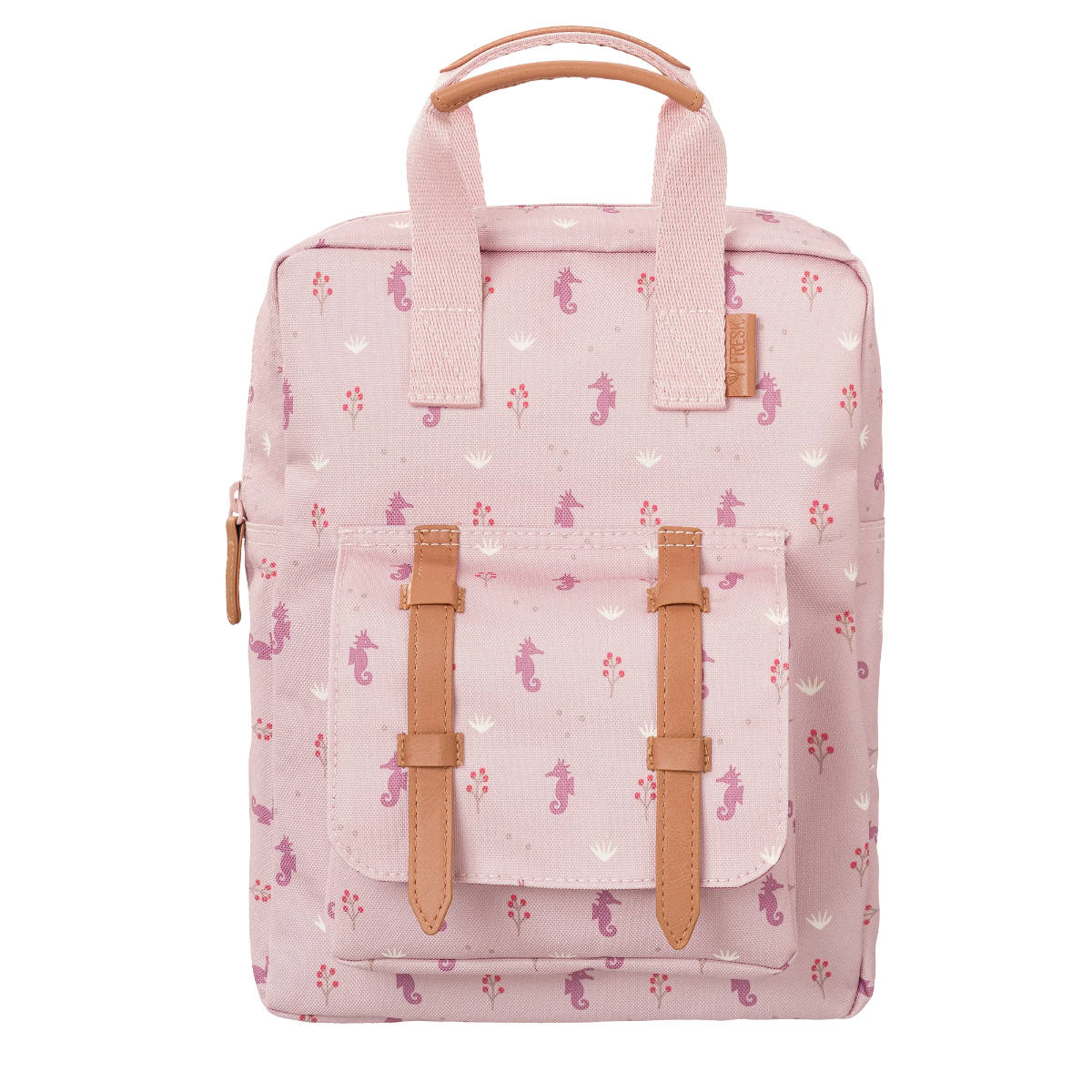 Fresk Kinder Rucksack in Rosa mit Seepferdchen - Vorderansicht