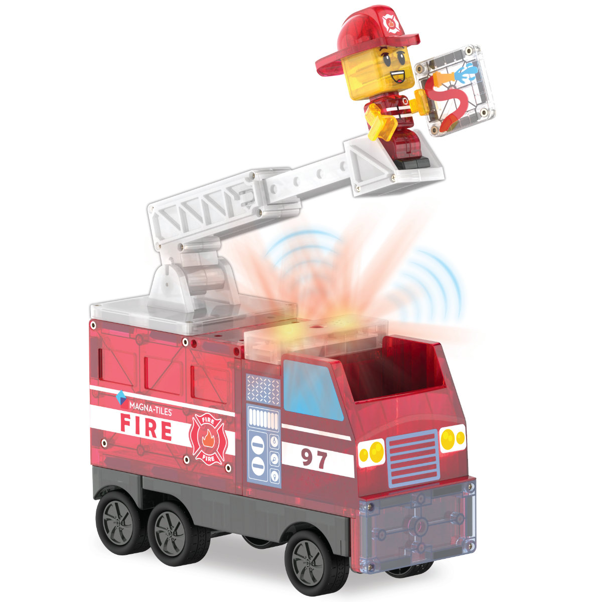 Magna-Tiles Fire Station – 50-Piece