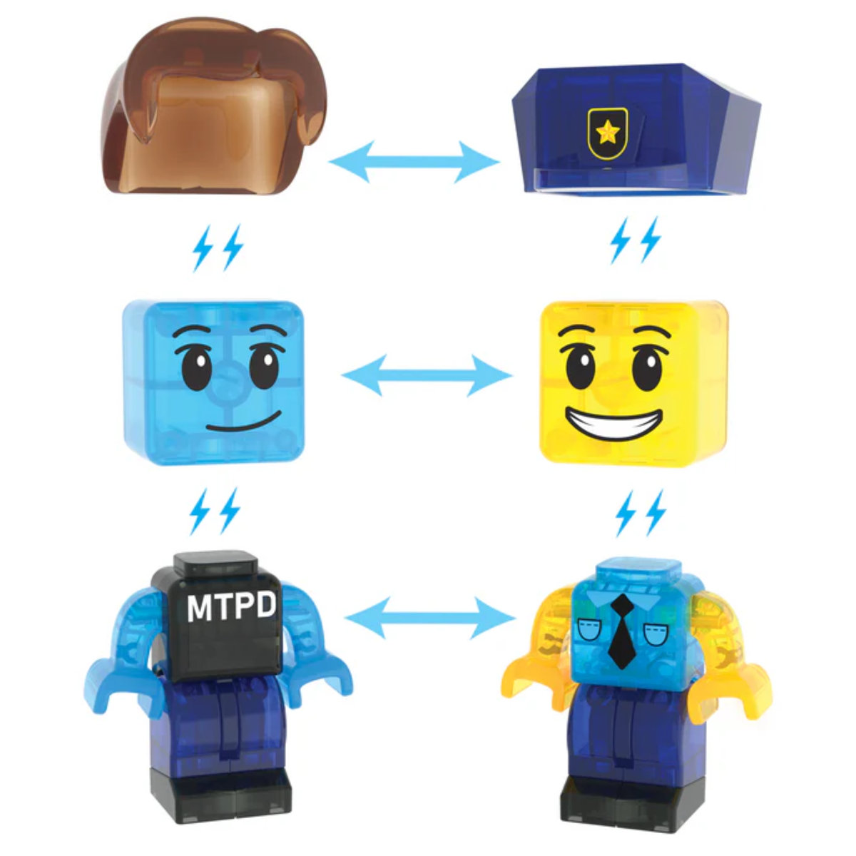 Magna-Tiles Police Station – 35-Piece