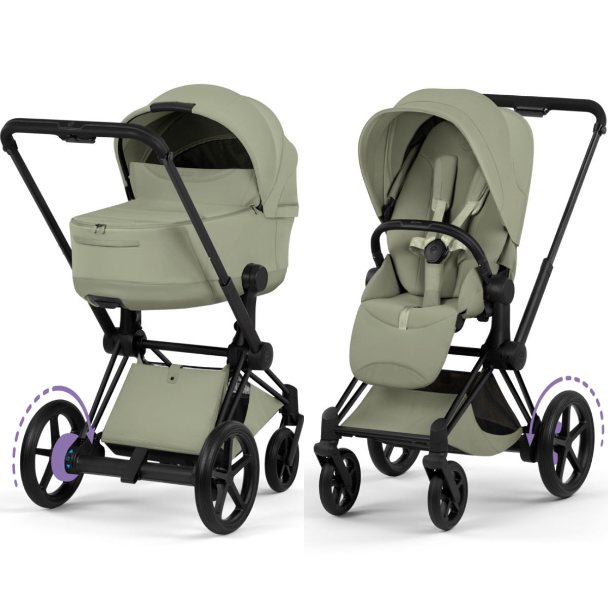 Cybex E-Priam 5 Style Kinderwagen Set 3 in 1 inkl. Cloud T i-Size Babyschale
