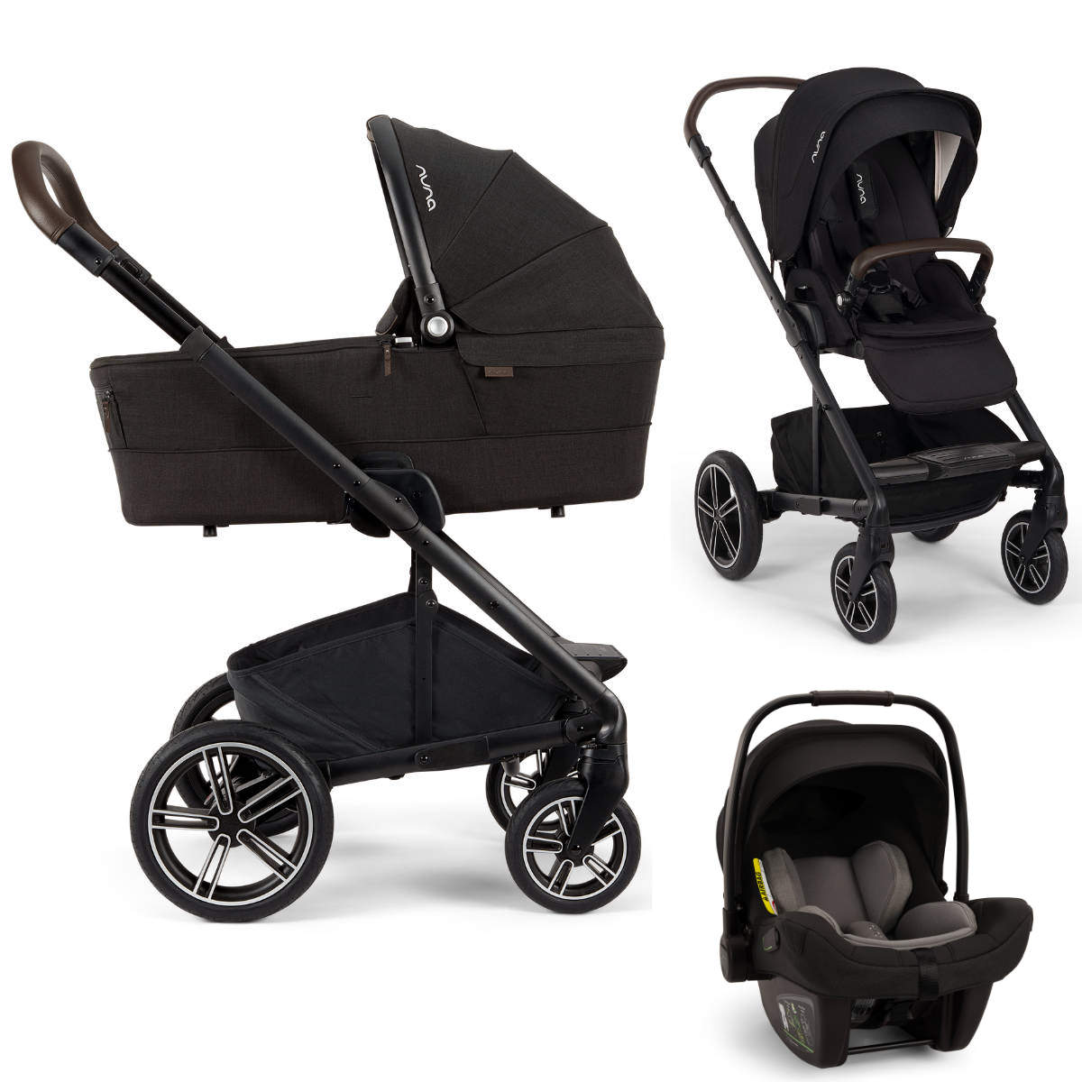 Nuna MIXX Next Stroller Set 3‑in‑1 incl. Nuna PIPA Next i‑Size Infant Car Seat