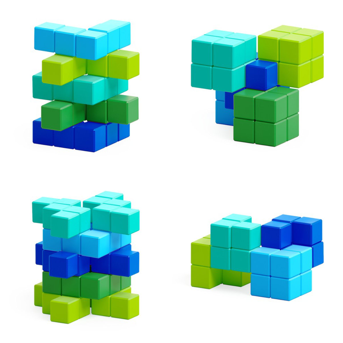 PIXIO Magnetic Building Blocks Abstract Amphibio 60 pcs