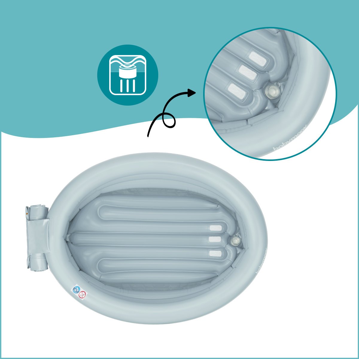 Babymoov 2-in-1 Inflatable Bathtub & Paddling Pool