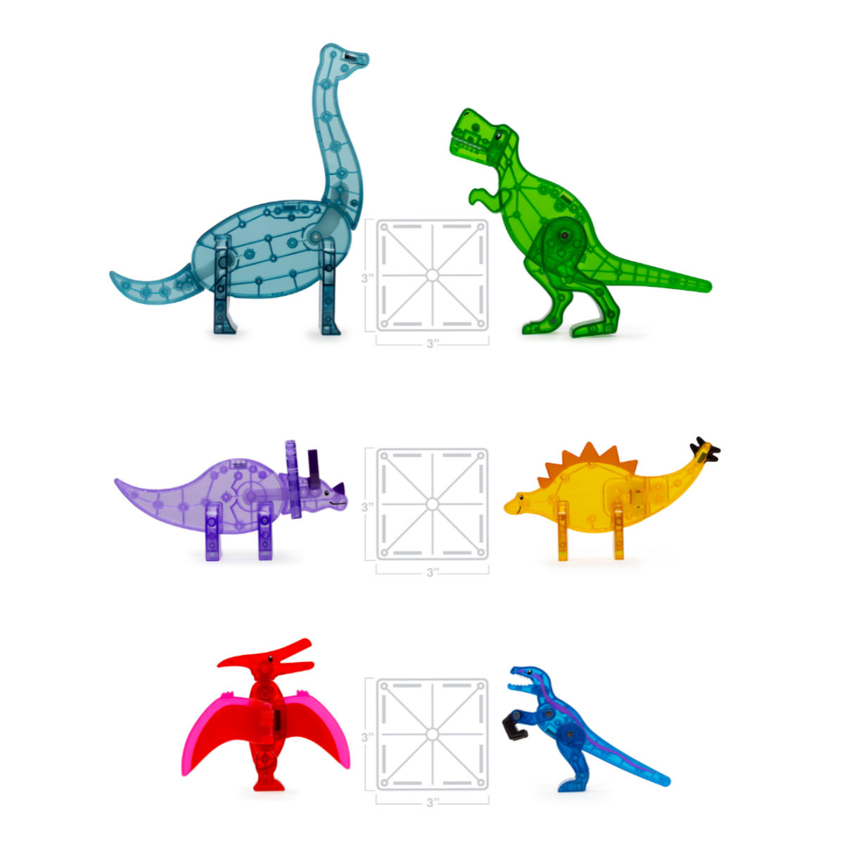 Magna-Tiles Dino World XL – 50 Teile