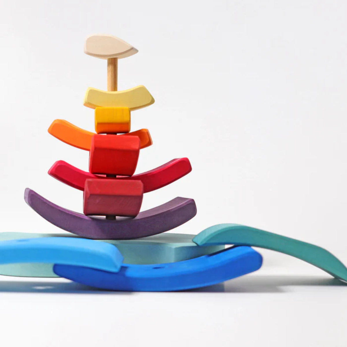 Grimm’s Wooden Stacking Tower Ship