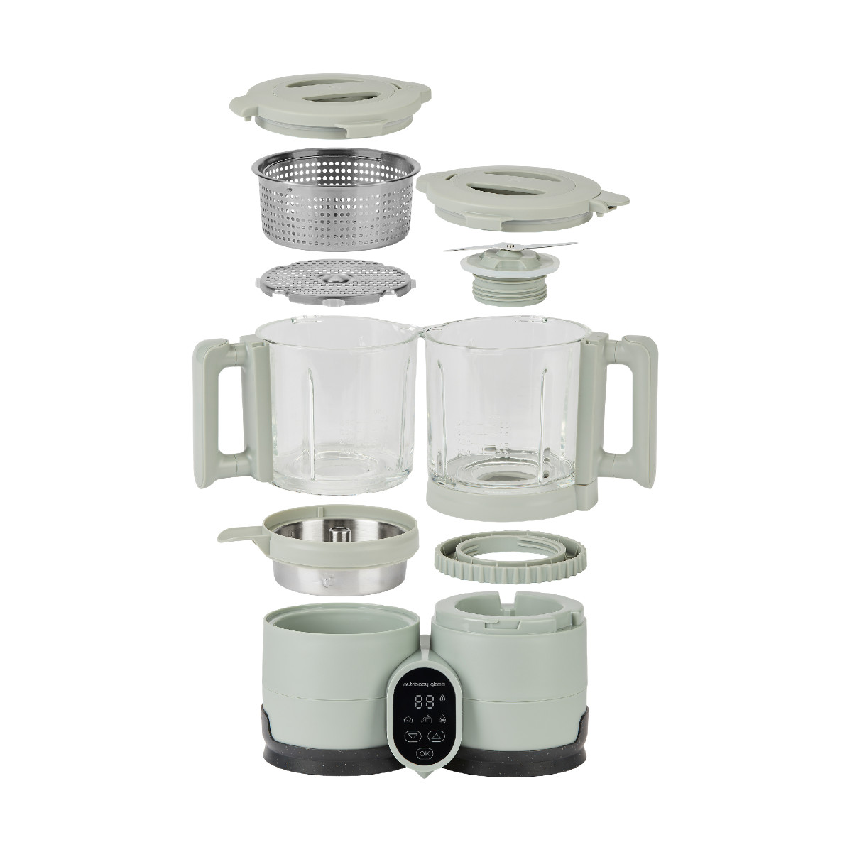 Babymoov Nutribaby Glass 4-in-1 Baby Food Processor
