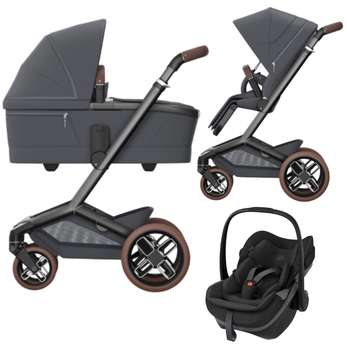 Maxi-Cosi Fame 3-in-1 Set + Coral Slide Pro & ISOFIX Base