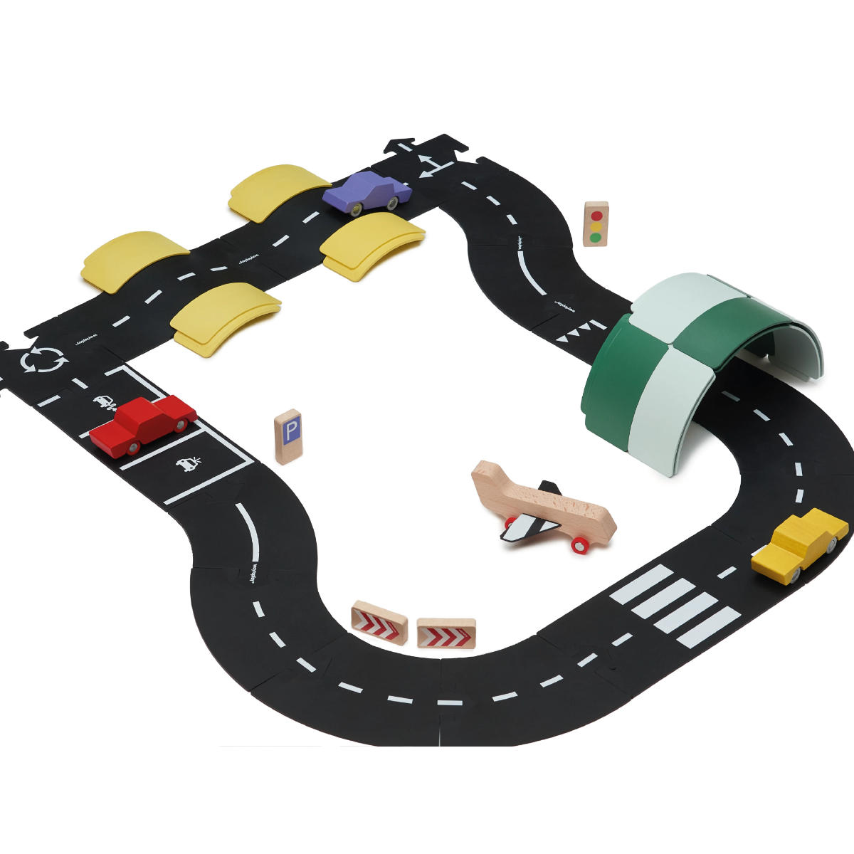 Waytoplay Expressway Medium Road Set – Flexible Spielstraße für Kinder, 16-teilig