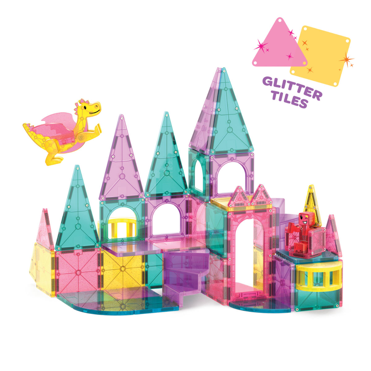 Magna-Tiles Castle Deluxe + microMAGS - 48 Pieces