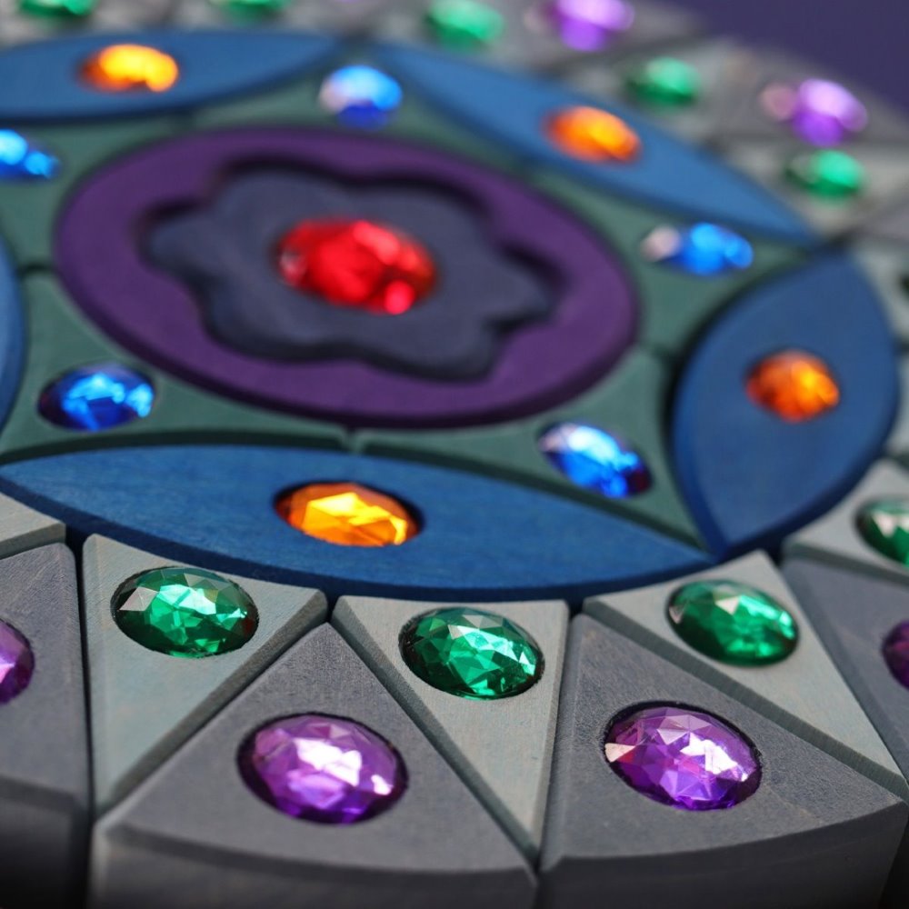 Grimms Small Glitter Mandala Building Set