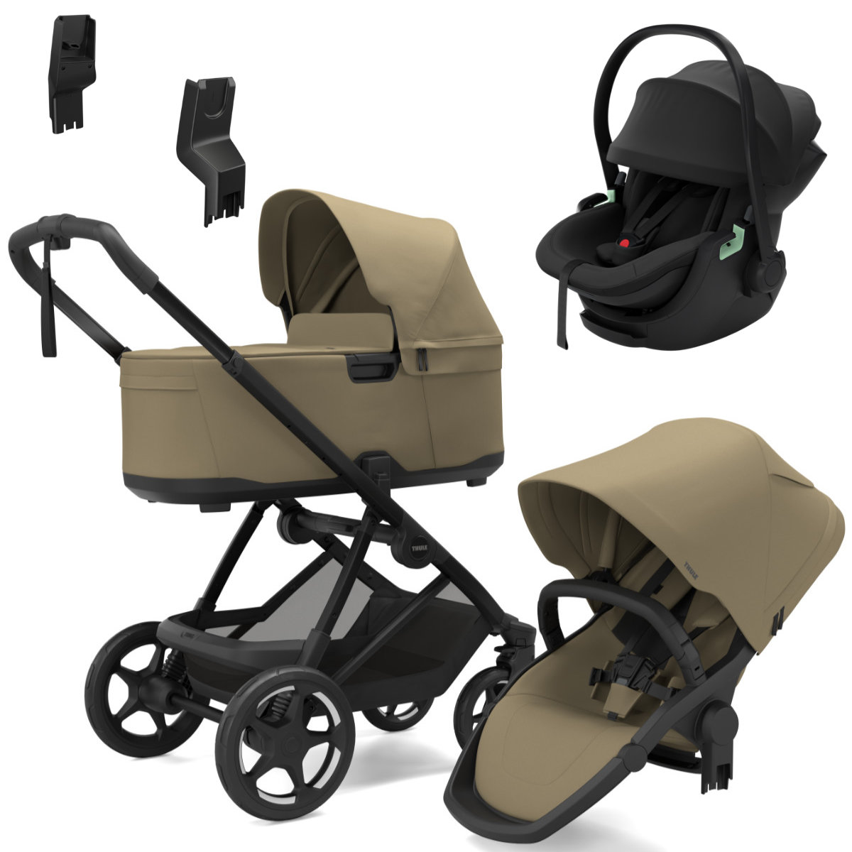 Thule Charm Kinderwagen Set 3 in 1 inkl. Maple i-Size Babyschale