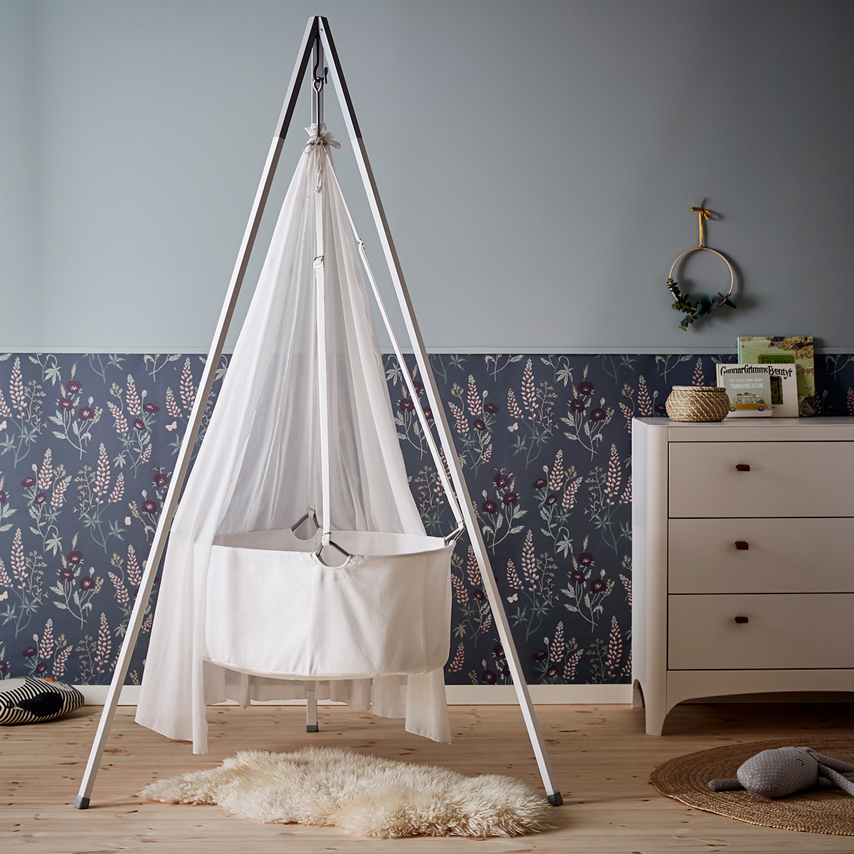 Leander Cradle Sheets 2 pcs, Organic Snow