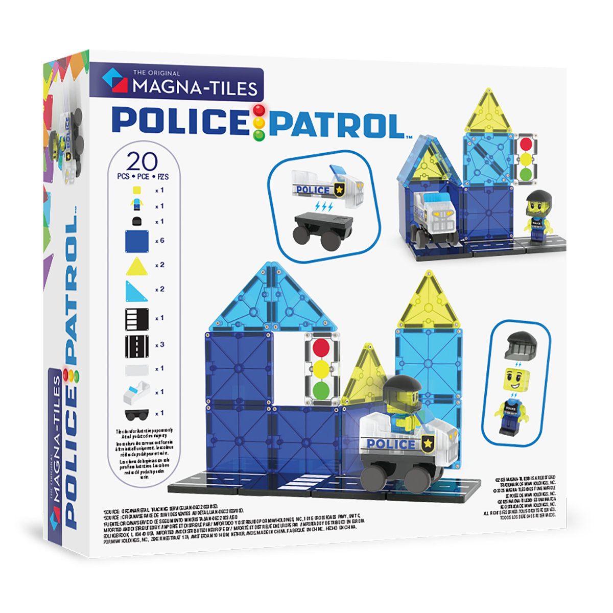 Magna-Tiles Police Patrol – 20 Piece