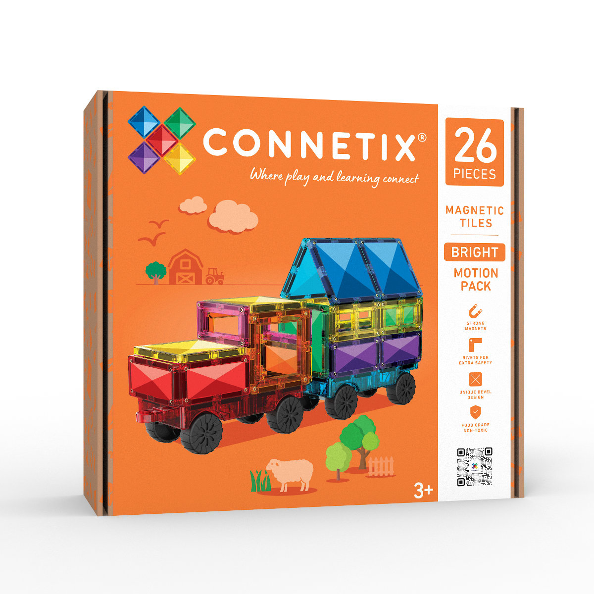 Connetix Magnetbausteine Bright Motion Pack – 26 Teile