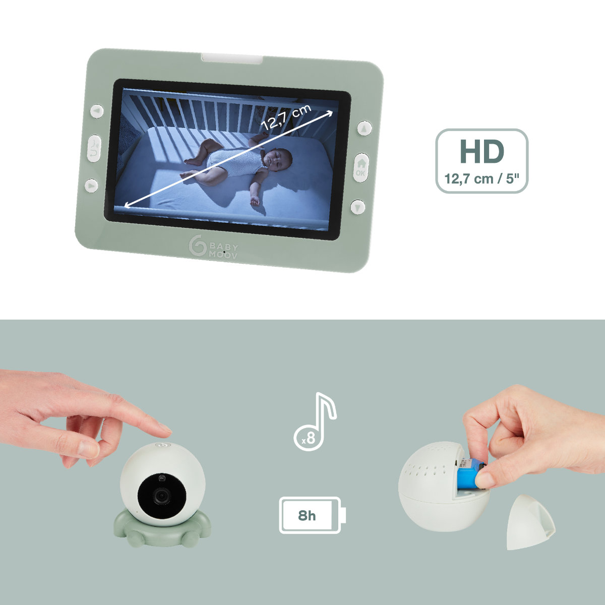 Babymoov Baby Monitor with Camera YOO Go+ HD