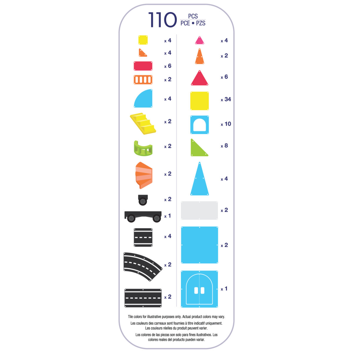 Magna-Tiles City Center – 110 Teile