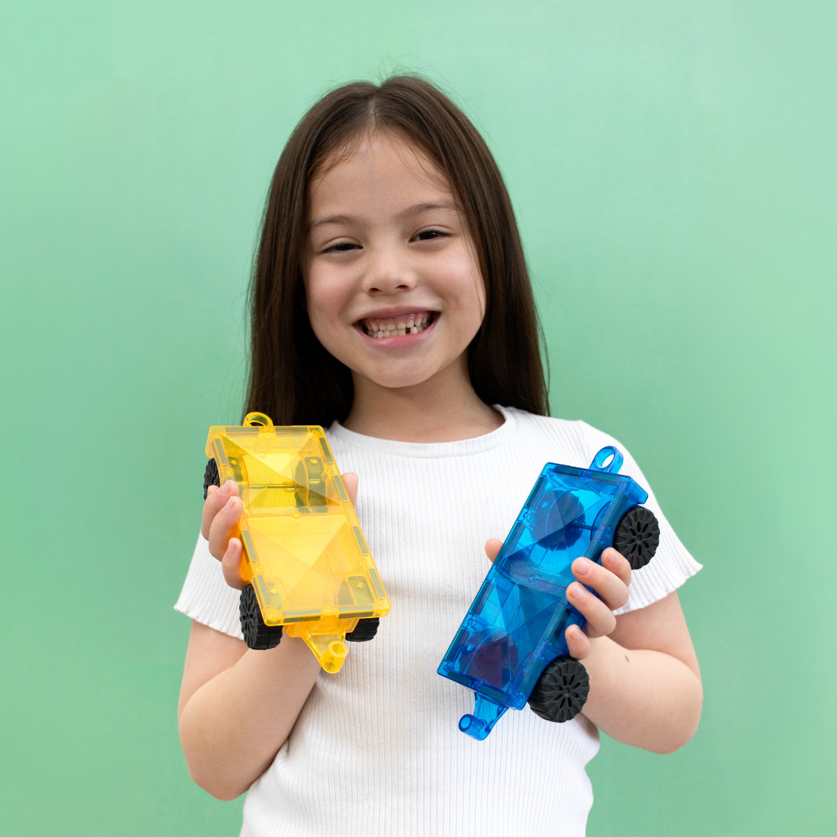 Connetix Magnetbausteine Bright Car Pack – 2 Fahrzeug-Basen