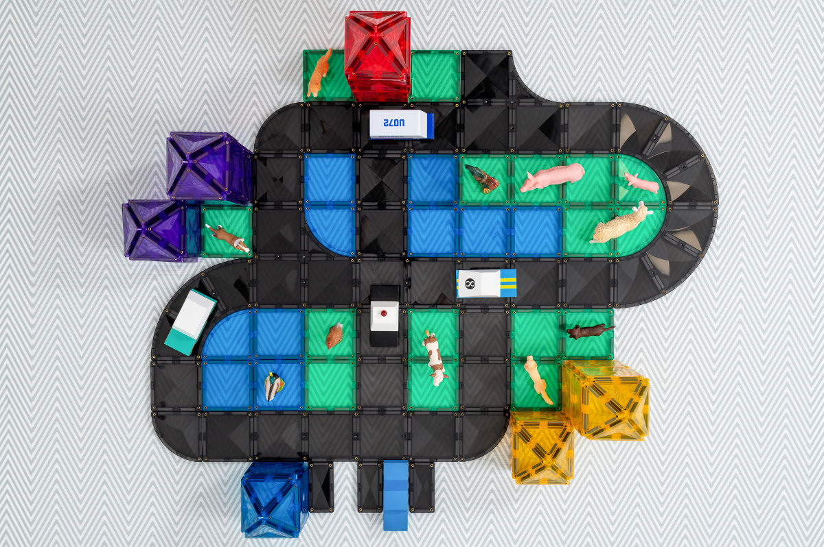 Connetix Magnetic Building Blocks Creative Roads Pack - 48 Pieces